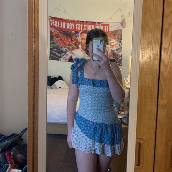 Loveshackfancy Aya Mini Dress in Blue - Picture 2 of 2